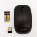 Ver imagem 1 de Mouse sem Fio com Pilha Alcance de 10 Metros Ms-s22 Preto - Exbom