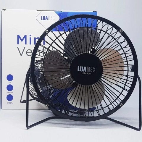 Mini Ventilador USB de Mesa 5V Silencioso Angulo Ajustável - Ls-906