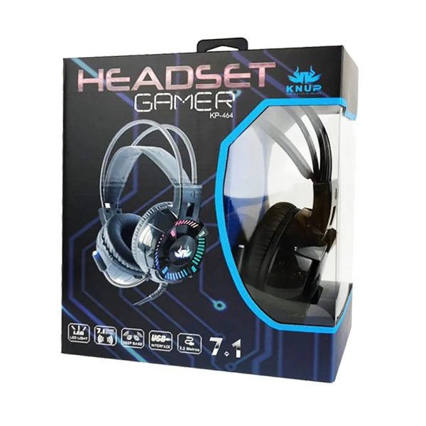 Fone de Ouvido Headset Gamer Deep Bass USB + P2 Duplo Audio 7.1 Kp-464 - 4