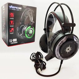 Fone de Ouvido Headset Gamer Iluminação 7 Cores USB + P2 Duplo Ej-009 - 1