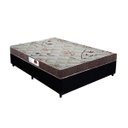 Ver imagem 1 de Cama Box Casal Colchão Top Line Mola Bonnel + Box Suede Preto Rc Sono Leve 59x138x188