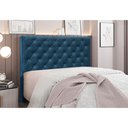Ver imagem 2 de Cabeceira Cama Box King 195 Cm Tania Veludo S04 - D'Rossi Azul Marinho