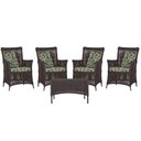 Ver imagem 1 de 4 Poltronas e 1 Mesa Igapó em Alumínio Pintura Preta Corda Náutica Estofado 5