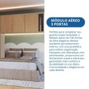 Ver imagem 6 de Guarda-Roupa Módulo Aéreo 3 Portas Elegantes Marrom/Níquel/Angelin