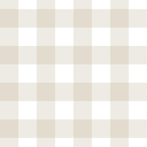 Papel de Parede Doce Estilo Xadrez Bege 82038