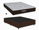 Ver imagem 3 de Cama Box Base Casal Marrom Colchão Fit D33 Espuma 138x188 - Ortobom