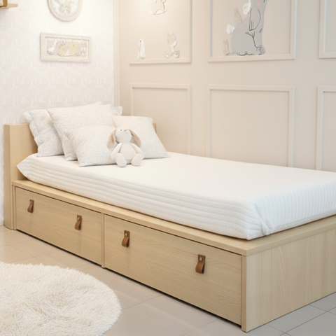 Cama Infantil da Linha Join com Gavetões e Cabeceira Porta Livros Quater