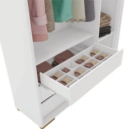 Guarda-roupa Infantil Sloan 3 Portas com Branco Móveis Estrela - 3