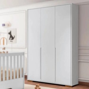 Guarda-roupa Infantil Sloan 3 Portas com Branco Móveis Estrela