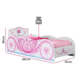 Cama Infantil Carruagem Móveis Estrela - 3