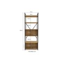 Ver imagem 3 de Estante Livreiro Solteiro Industrial Li018 C/ 4 Portas 72cm Canela/preto - Kappesberg
