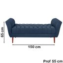 Ver imagem 2 de Recamier Grecia 150cm Suede Azul Marinho MPassos