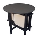 Ver imagem 4 de Conjunto Prático Mesa e 4 Cadeiras Dobrável Preto Estofado Bar-cozinha-lazer-varanda ( Redondo )