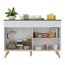 Ver imagem 4 de Balcão Cozinha 120cm 2 Portas Veneza Multimóveis Branco