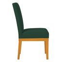 Ver imagem 4 de Kit 2 Cadeiras de Jantar Solana Suede Base de Madeira - Pallazio Cor:Verde