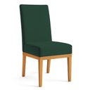 Ver imagem 6 de Kit 2 Cadeiras de Jantar Solana Suede Base de Madeira - Pallazio Cor:Verde