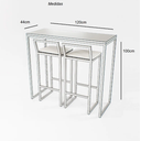 Ver imagem 4 de Bancada Cozinha Balcão Gourmet 120cm Imbuia 2 Banquetas Estofado Pt