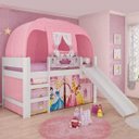 Ver imagem 2 de Cama com Escorrega Barraca e Luz/LED Princesas Original Disney PuraMagia