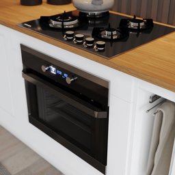 Balcão Modulado 300cm de Cozinha com Espaço para Cooktop Forno de Embutir Pia Americana Henn - 9