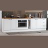 Balcão Modulado 300cm de Cozinha com Espaço para Cooktop Forno de Embutir Pia Americana Henn - 10