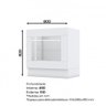 Balcão Modulado 300cm de Cozinha com Espaço para Cooktop Forno de Embutir Pia Americana Henn - 3