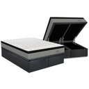 Ver imagem 1 de Cama Box Baú King: Colchão Molas Ensacadas Orthoflex Titan + Base Crc Suede Gray (193x203)