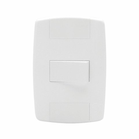 Kit 2 Interruptor Elétrico Paralelo 1 Tecla Branco 10A