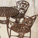 Ver imagem 4 de Conjunto de Mesa Jardim e Piscina 4 Cadeira Aluminio Fundido Marrom