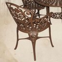 Ver imagem 5 de Conjunto de Mesa Jardim e Piscina 4 Cadeira Aluminio Fundido Marrom