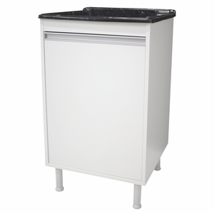 Balcão de Lavanderia 100% Mdf com Tanque de Marmorite 30lt
