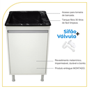 Ver imagem 3 de Balcão de Lavanderia 100% Mdf com Tanque de Marmorite 30lt