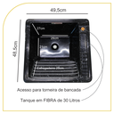 Ver imagem 4 de Balcão de Lavanderia 100% Mdf com Tanque de Marmorite 30lt