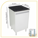 Ver imagem 2 de Balcão de Lavanderia 100% Mdf com Tanque de Marmorite 30lt