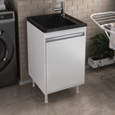 Ver imagem 5 de Balcão de Lavanderia 100% Mdf com Tanque de Marmorite 30lt