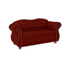 Ver imagem 2 de Duas Namoradeiras Chesterfield Merlo 2 Lugares - Suede Bordô / Decoração, recepção, sala tv