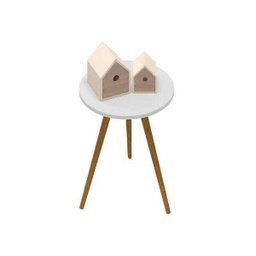 Mesa de Apoio Lateral Infantil Melody Pés Palito Branca Móveis Estrela - 1