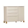 Cômoda Infantil Melody Decor 4 Gavetas 1 Porta Off White Móveis Estrela - 2