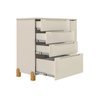 Cômoda Infantil Melody Decor 4 Gavetas 1 Porta Off White Móveis Estrela - 3