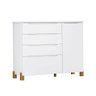 Cômoda Infantil Melody Decor 4 Gavetas 1 Porta Branco Móveis Estrela - 2