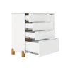 Cômoda Infantil Melody Decor 4 Gavetas 1 Porta Branco Móveis Estrela - 3