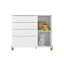 Ver imagem 4 de Cômoda Infantil Melody Decor 4 Gavetas 1 Porta Branco Móveis Estrela