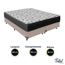 Ver imagem 3 de Cama Box Bipartido Queen Bege e Colchão Iso 100 D33 Ortobom