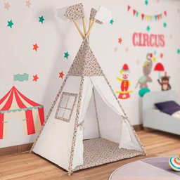 Cabana Tenda Infantil Circus com Acolchoado e Janela Móveis Estrela - 1