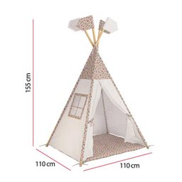 Cabana Tenda Infantil Circus com Acolchoado e Janela Móveis Estrela - 3