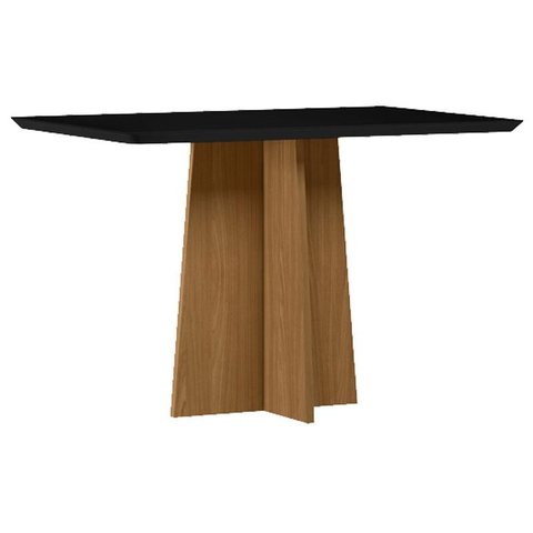 Mesa de Jantar Anitta 120x80 Cm com Vidro Ype Preto – New Ceval