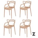 Ver imagem 2 de Kit 4 Cadeiras Allegra Nude Sala Cozinha Jantar