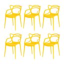 Ver imagem 1 de Kit 6 Cadeiras Allegra Amarela Sala Cozinha Jantar