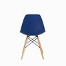 Kit 4 Cadeiras Charles Eames Eiffel Azul Marinho Base Madeira Sala Cozinha Jantar - 4