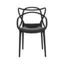 Ver imagem 4 de Kit 8 Cadeiras Polipropileno Allegra Preta La Mobilia: Design para Sala de Jantar
