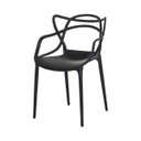 Ver imagem 3 de Kit 8 Cadeiras Polipropileno Allegra Preta La Mobilia: Design para Sala de Jantar